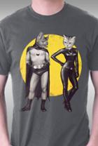Teefury A Bat And A Cat By Moutchy