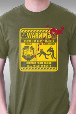 Teefury Mjolnir Warning Label By Six Eyed Monster Kids L T-shirts