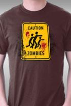 Teefury Zombie Warning (too Late!) By Powerpig