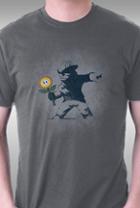 Teefury Banksy Flower By Naolito