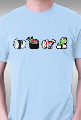 Teefury Super Mario Sushi By Thickblackoutline
