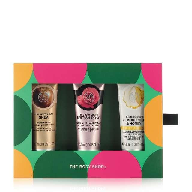 The Body Shop Handfuls Of Happiness Caring Hand Cream Set