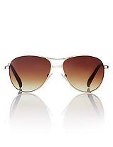 The Limited Metallic Aviator Sunglasses