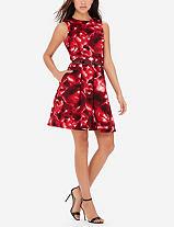 The Limited Eva Longoria Printed Fit & Flare Dress