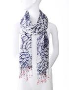 The Limited Beaded Floral Scarf