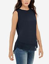 The Limited Rib Trim Mixed Media Tank