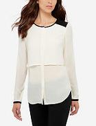 The Limited Layered Contrast Yoke Blouse