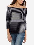 The Limited Striped Off-the-shoulder Top