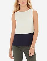 The Limited Sleeveless Colorblocked Shell