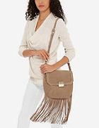 The Limited Suede Fringe Purse