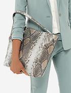 The Limited Faux Snakeskin Hobo Bag