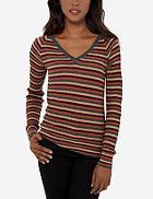 The Limited Striped V-neck Pullover