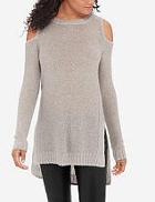 The Limited Sequin Cold Shoulder Sweater