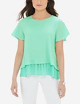 The Limited Layered Pleat Hem Top