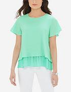 The Limited Layered Pleat Hem Top