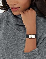 The Limited Faux Leather Turn Lock Bracelet