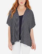 The Limited Striped Open Front Blouse