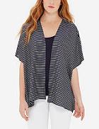 The Limited Striped Open Front Blouse