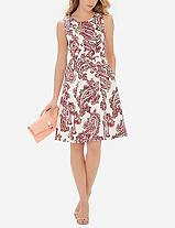 The Limited Paisley Fit & Flare Dress