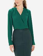 The Limited Drapey Wrap Look Blouse