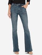 The Limited Faded High Waisted Flare Jeans