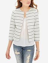 The Limited Patterned Zip Front Jacket
