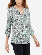 The Limited Paisley Print Tunic Blouse