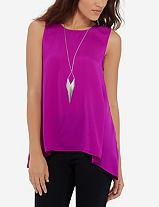 The Limited Sleeveless Satin Tank