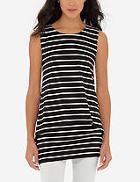 The Limited Striped Sleeveless Layered Tunic Top