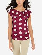 The Limited Heart Print Shell