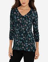 The Limited Printed Side Slit Sweater