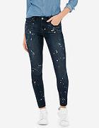 The Limited Paint Splatter Skinny Jeans