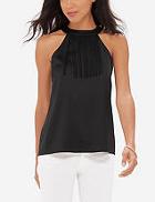 The Limited Fringed Halter Top