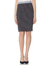 The Limited High Waist Dot Pencil Skirt