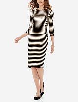The Limited Striped Midi Sheath Dress