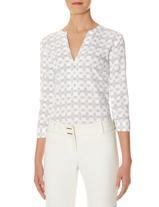 The Limited Printed Split-v Blouse
