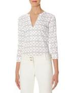 The Limited Printed Split-v Blouse