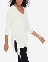 The Limited Fringe V-neck Tunic