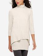 The Limited Layered Split Back Turtleneck Top