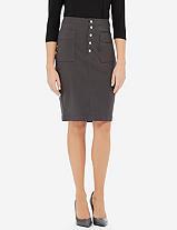The Limited High Waisted Buttoned Pencil Skirt