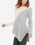 The Limited Colorblocked Asymmetrical Sweater