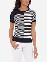 The Limited Mixed Stripe Sweater Tee