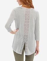 The Limited Crocheted Back Tunic Sweater