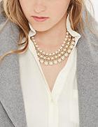 The Limited Stacked Faux Pearl Necklace