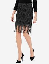 The Limited Shimmering Lace Skirt