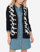 The Limited Horse Intarsia Cardigan