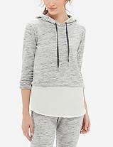 The Limited Woven Hem Hoodie