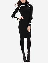 The Limited Contrast Trim Turtleneck Sweater Dress