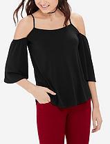 The Limited Strappy Cold Shoulder Shirt