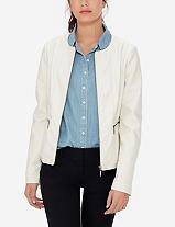 The Limited Faux Leather Peplum Jacket